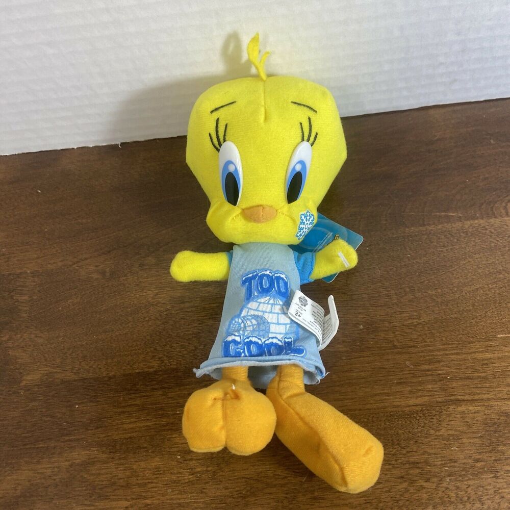 Tweety Bird Nanco Warner Bros Looney Tunes Too Cool Top Ice Blue Snowflake Plush